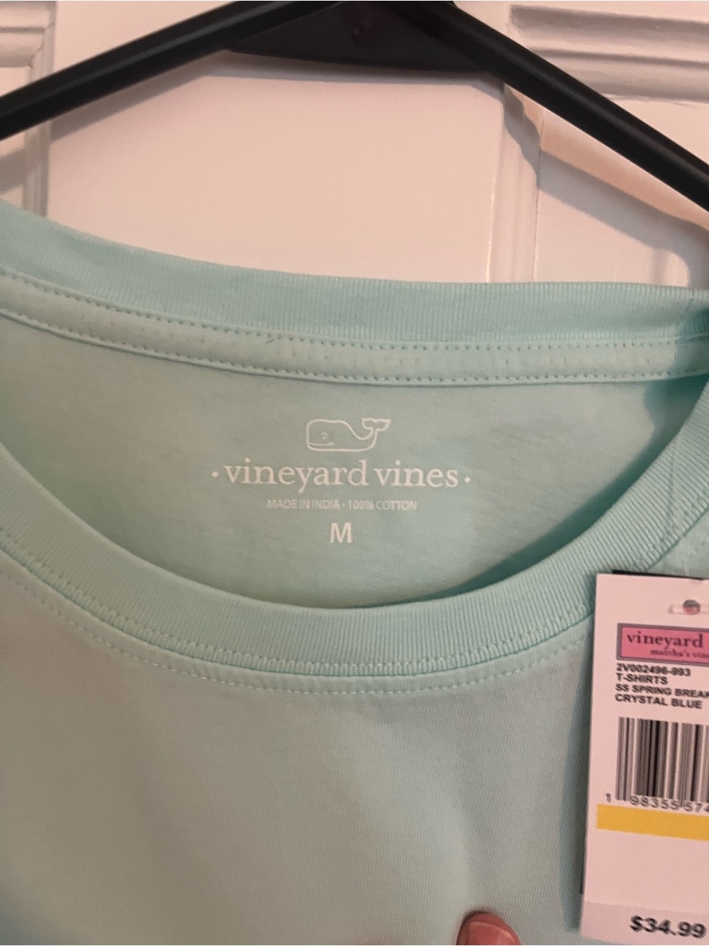 Vineyard Vines Mint Pocket Tee with Beach Graphic - Picture 5 of 5